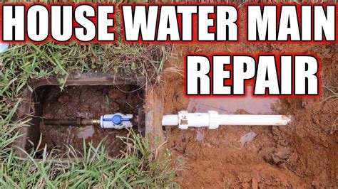 how to fix metal main water pipe line to house|water line replacement from meter.